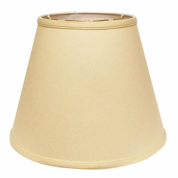 Homeroots 16 in. Parchment Biege Empire Deep Slanted Linen Lampshade 470041